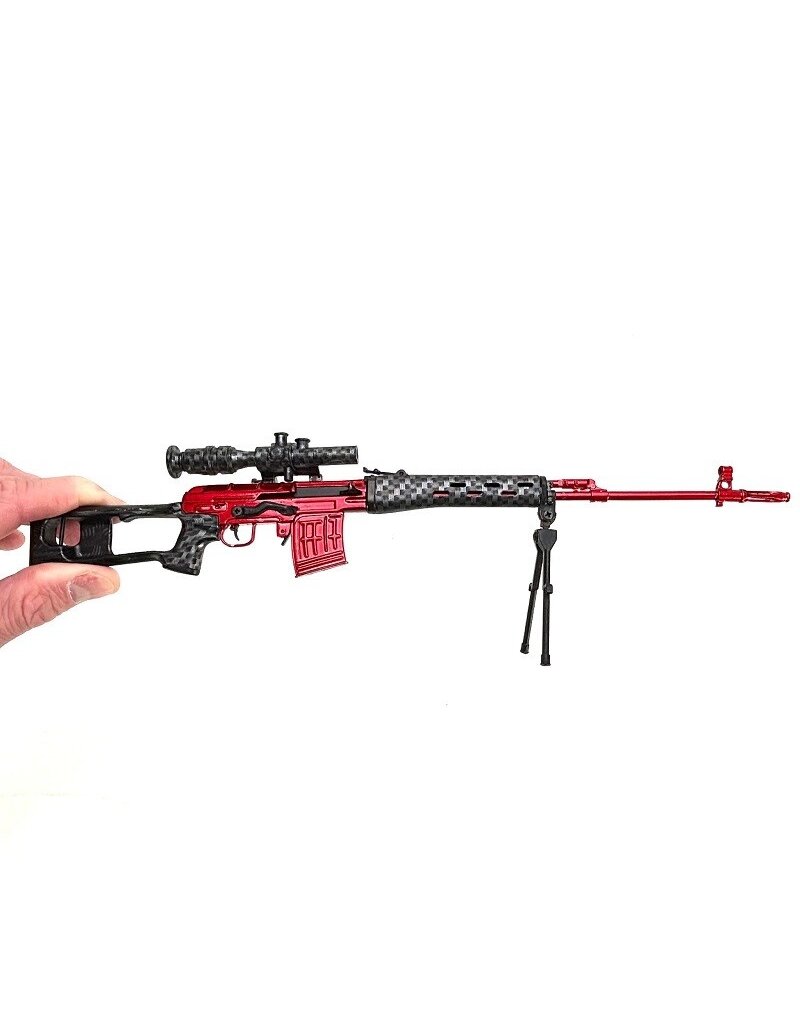 GOAT GUN GOALTD-SVD 1/4 SCALE DIE CAST METAL SPECIAL EDITION "RED TEAM" SVD SNIPER RIFLE MODEL.