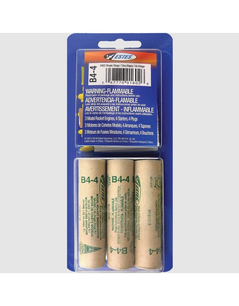 ESTES EST10019 B4-4  MODEL ROCKET ENGINES (3)