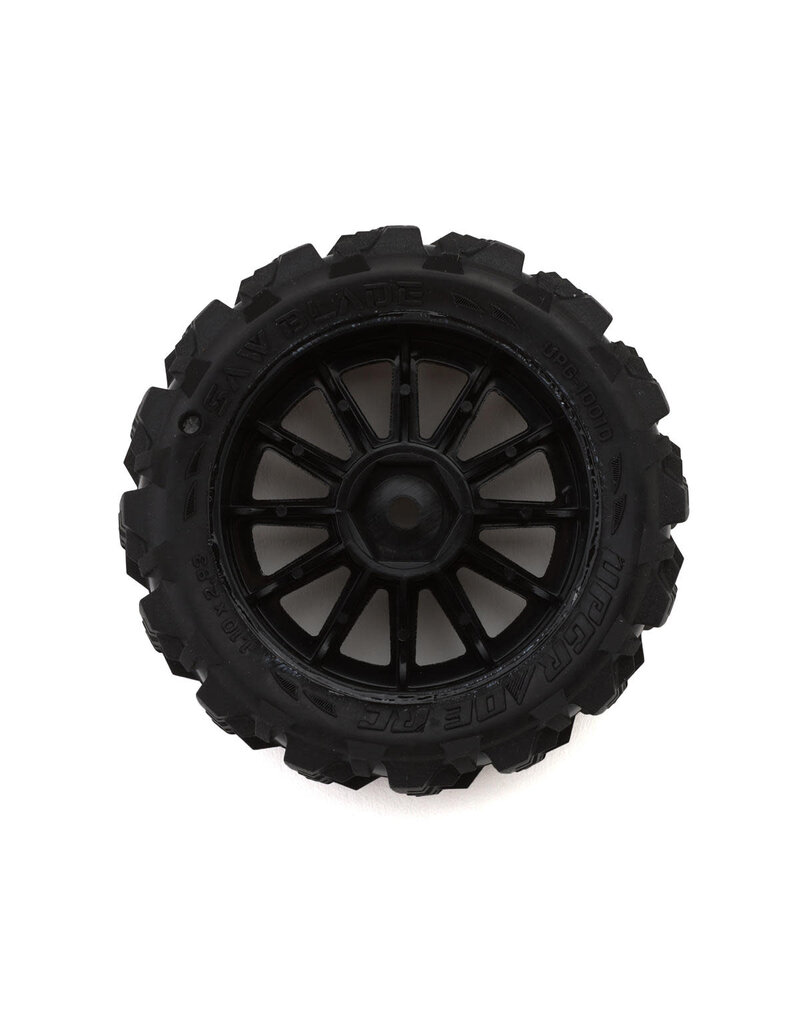 UPGRADE RC UPG-10010 SAW BLADE PRE-MOUNTED TIRES FOR ARRMA® TYPHON GROM™ (4)