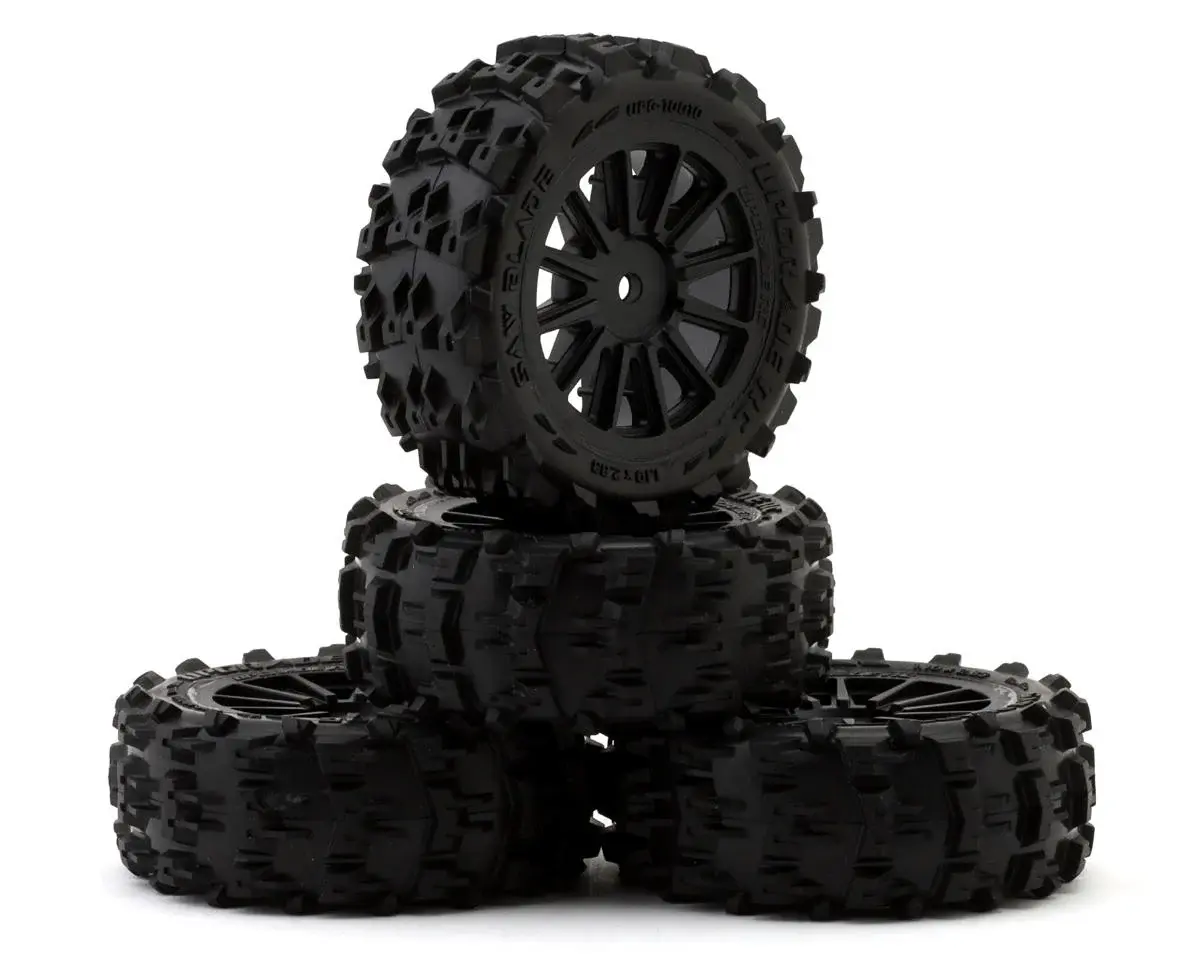 UPG-10010 SAW BLADE PRE-MOUNTED TIRES FOR ARRMA® TYPHON GROM™ (4)