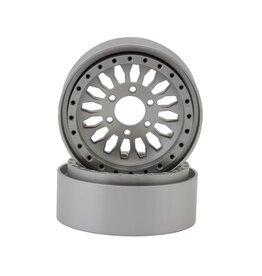 REEFS RC SEHREEFS218 SHIELD DEEP DISH ALUMINUM 1.9 BEADLOCK WHEELS W/HUBS (2)