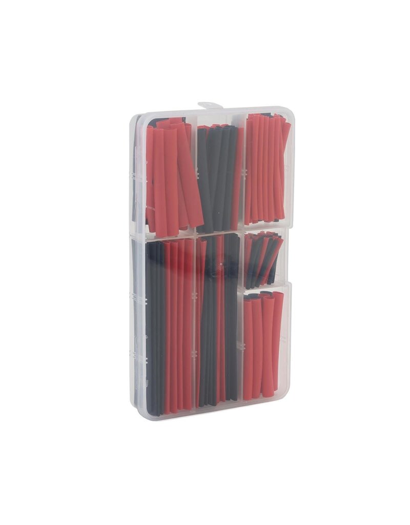 ECOPOWER ECP-3009 HEAT SHRINK TUBES W/PLASTIC CASE (BLACK & RED) (150)