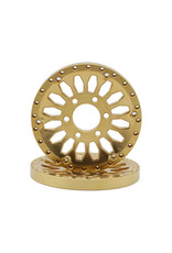 REEFS RC SEHREEFS255 BRASS 1.9" "SHIELD" REVERSIBLE OFFSET WHEEL FACE SET (2) (39G EACH)