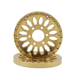 REEFS RC SEHREEFS255 BRASS 1.9" "SHIELD" REVERSIBLE OFFSET WHEEL FACE SET (2) (39G EACH)