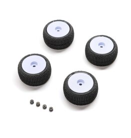PROLINE RACING PRO-2633 BLOCKADE TIRE, PROLINE OE, WHEEL, WHITE, MOUNTED: MICRO-T