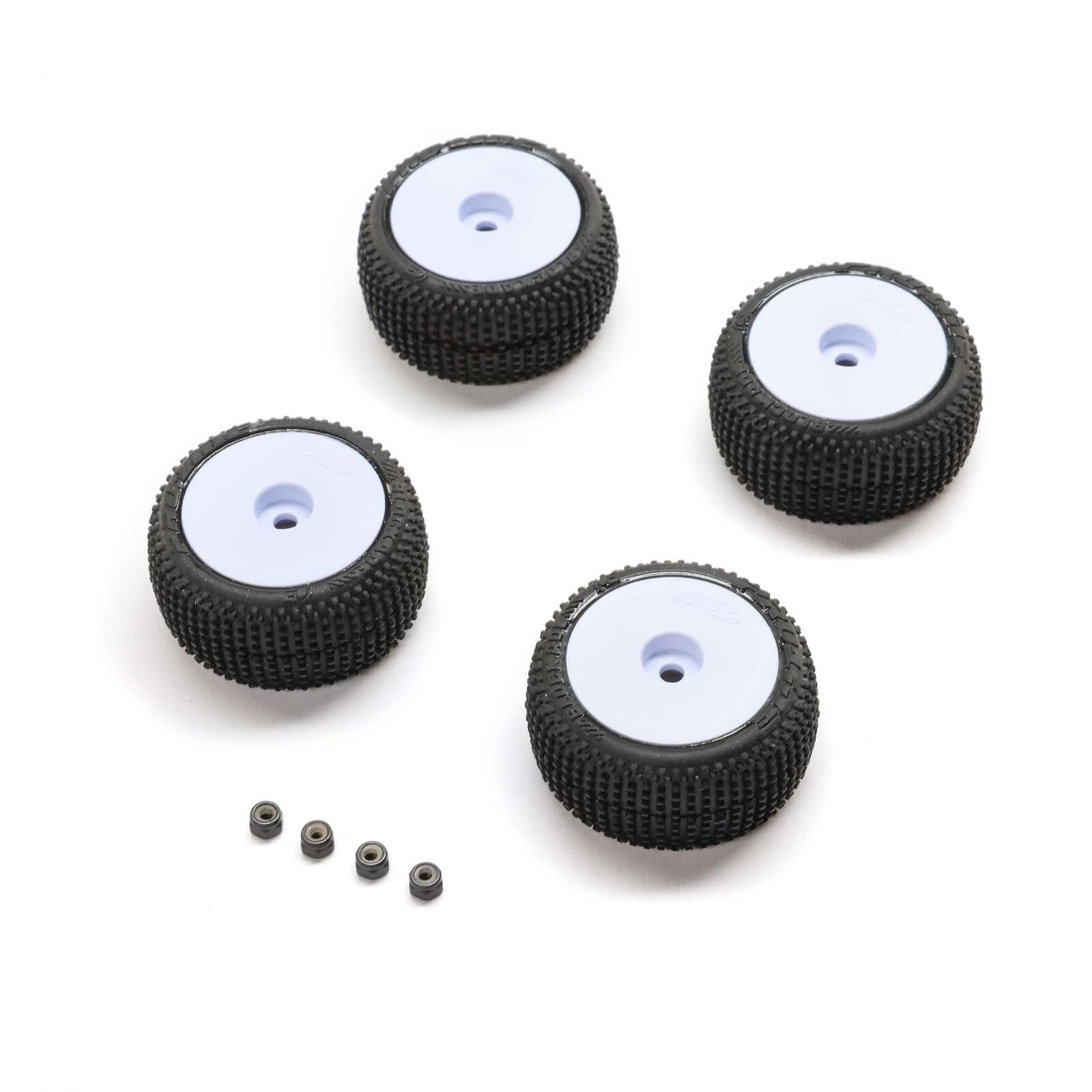 PRO-2633 BLOCKADE TIRE, PROLINE OE, WHEEL, WHITE, MOUNTED: MICRO-T