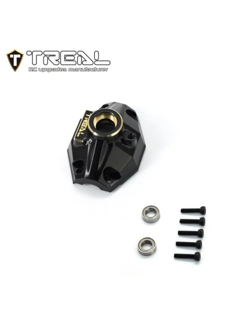 TREAL TRLX003PLVLSR AXIAL UTB18 BRASS DIFFERENTIAL COVER (BLACK)