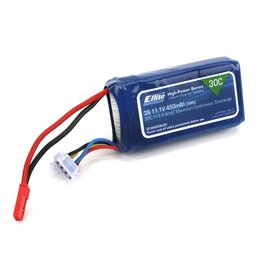 E-FLITE EFLB4503SJ30 3S LIPO 11.1V 450MAH 30C BATTERY: JST