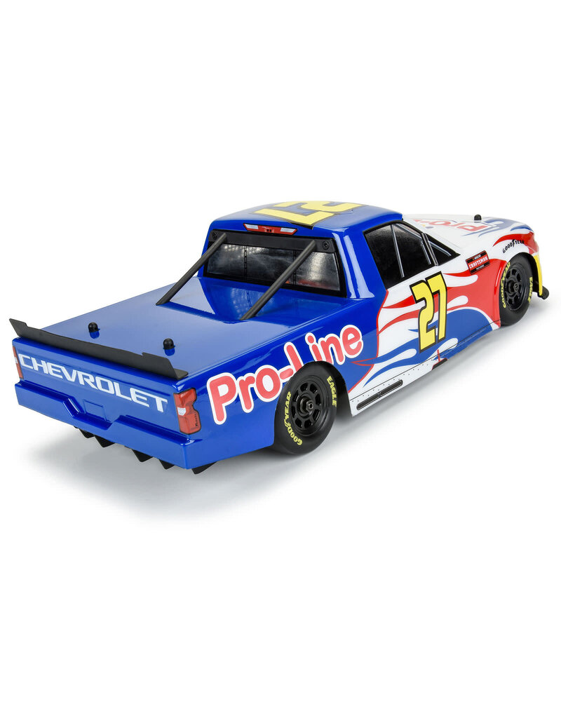 PROLINE RACING PRO365300 PRE-CUT 2024 CHEVROLET SILVERADO NASCAR TRUCK SERIES CLEAR BODY FOR LOSI NASCAR RACE CAR