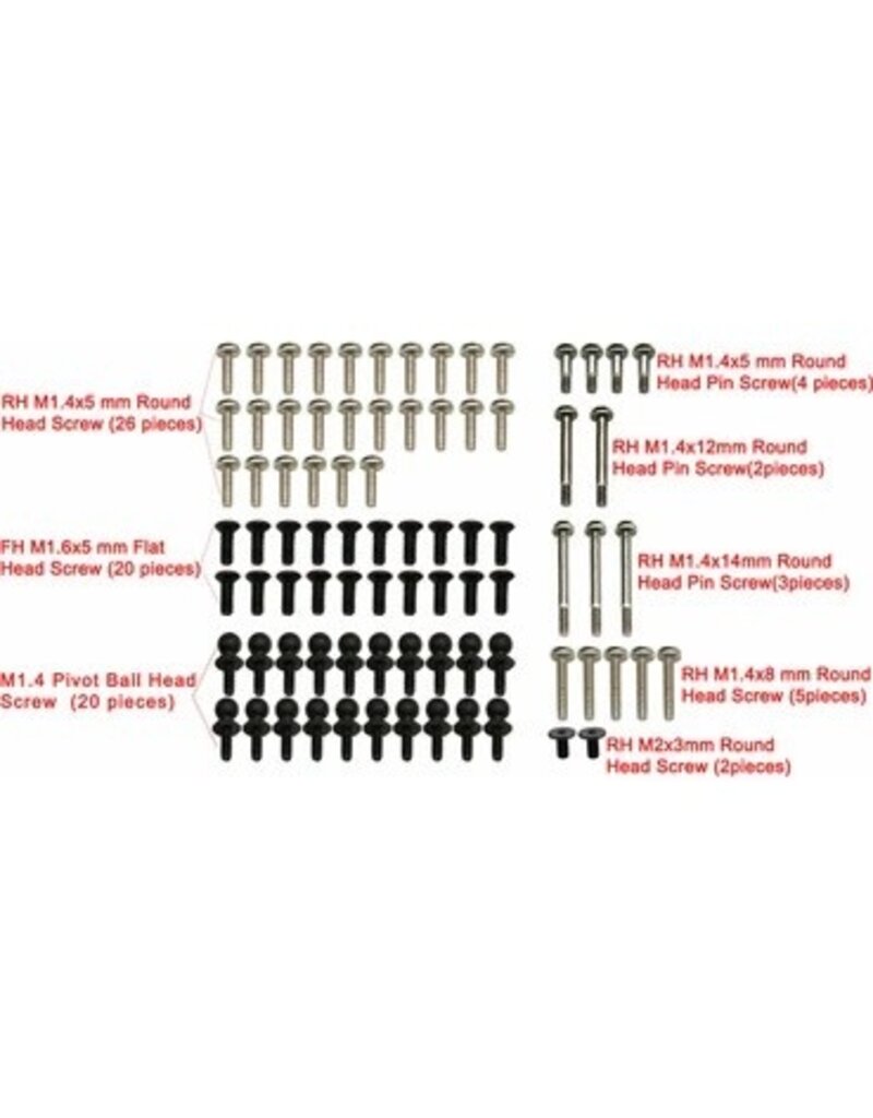HOT RACING HRALMCB14SS HARDWARE SET (82) LOSI MICRO B