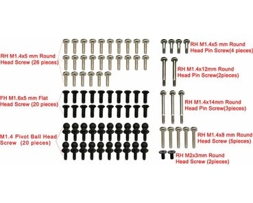 HRALMCB14SS HARDWARE SET (82) LOSI MICRO B