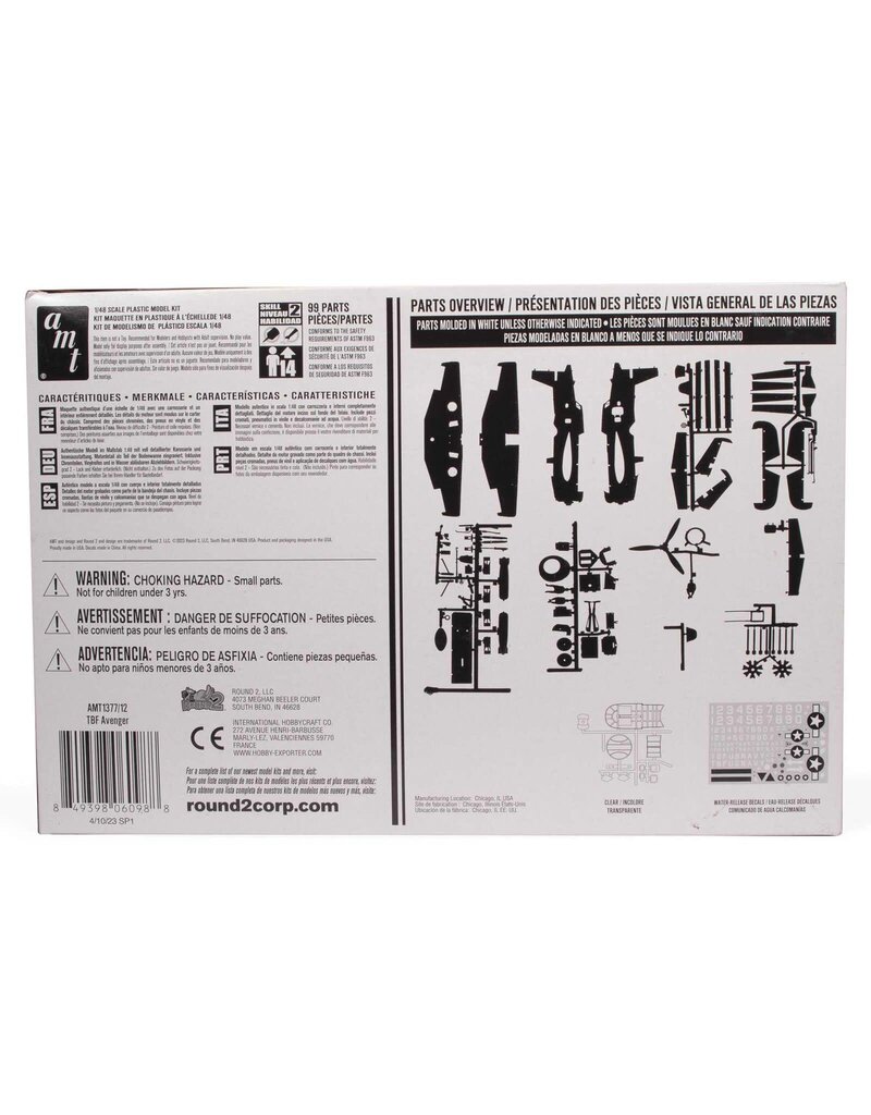 AMT AMT1377 1/48 TBF AVENGER PLASTIC MODEL KIT