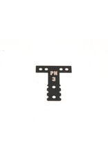 PN RACING PN MR3073K MM BLACK SPRING STEEL T-PLATE #3 FOR MR-03, MR-04