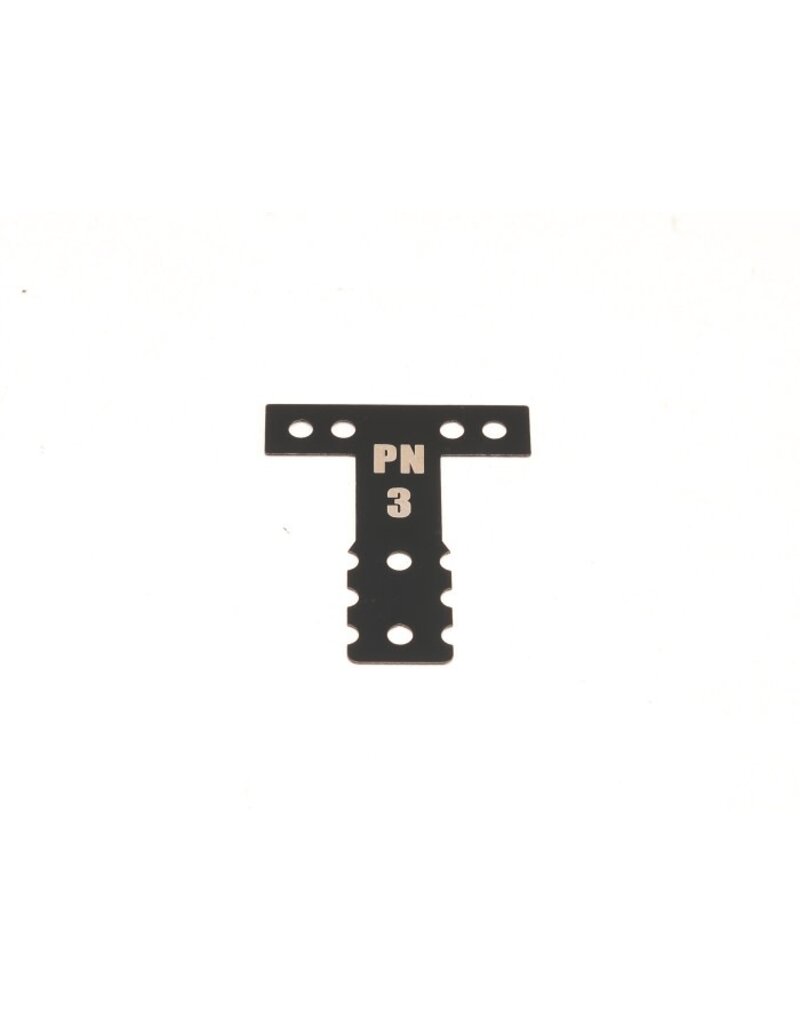 PN RACING PN MR3073K MM BLACK SPRING STEEL T-PLATE #3 FOR MR-03, MR-04