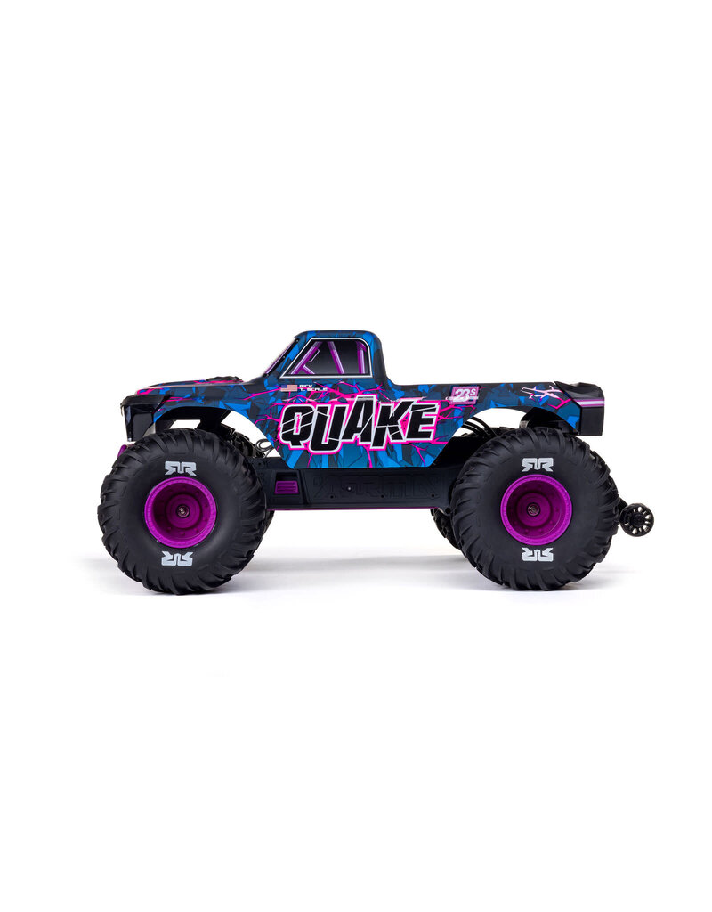 ARRMA ARA3537T3 1/10 QUAKE 223S 2WD RTR BRUSHLESS MONSTER TRUCK, PURPLE