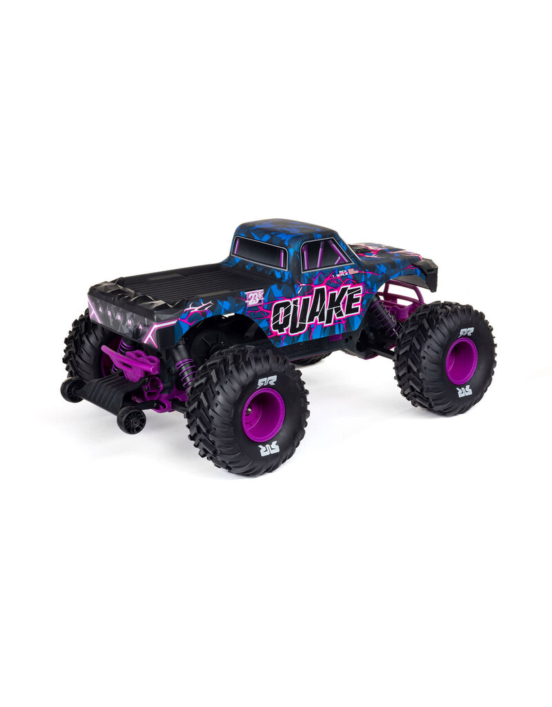 ARRMA ARA3537T3 1/10 QUAKE 223S 2WD RTR BRUSHLESS MONSTER TRUCK, PURPLE
