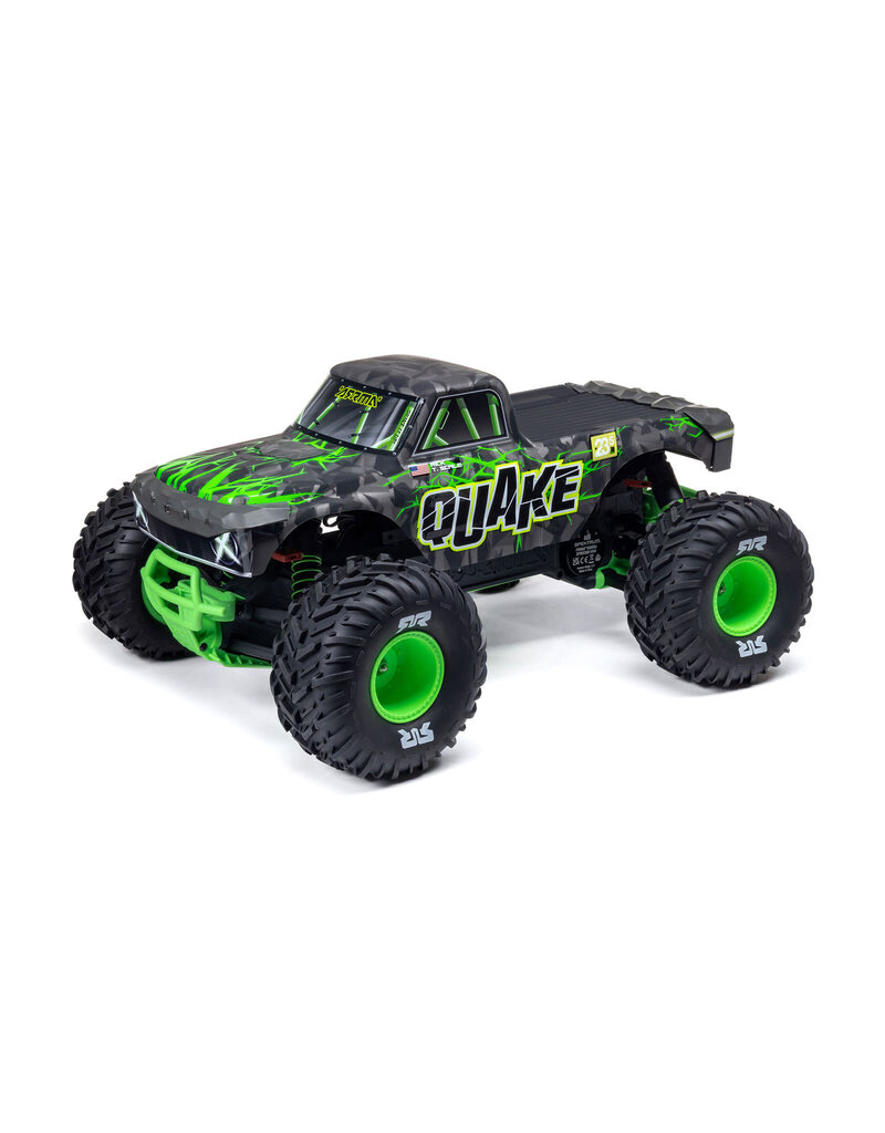 ARRMA ARA3537T2 1/10 QUAKE 223S 2WD RTR BRUSHLESS MONSTER TRUCK, GREEN