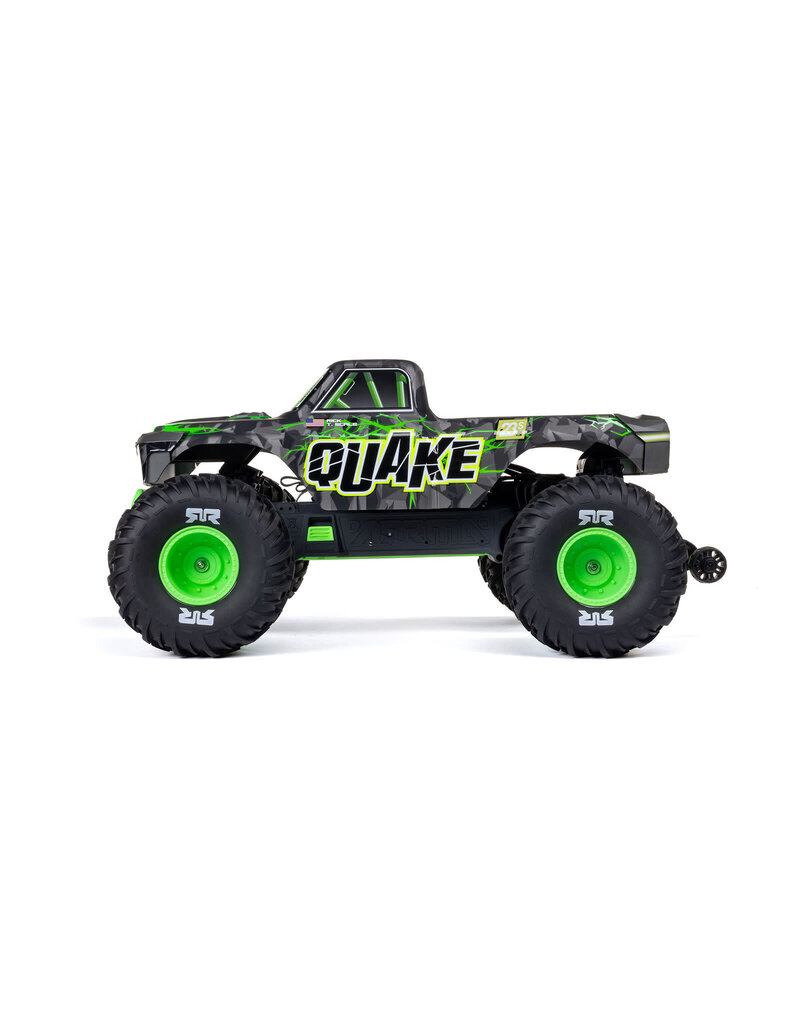 ARRMA ARA3537T2 1/10 QUAKE 223S 2WD RTR BRUSHLESS MONSTER TRUCK, GREEN