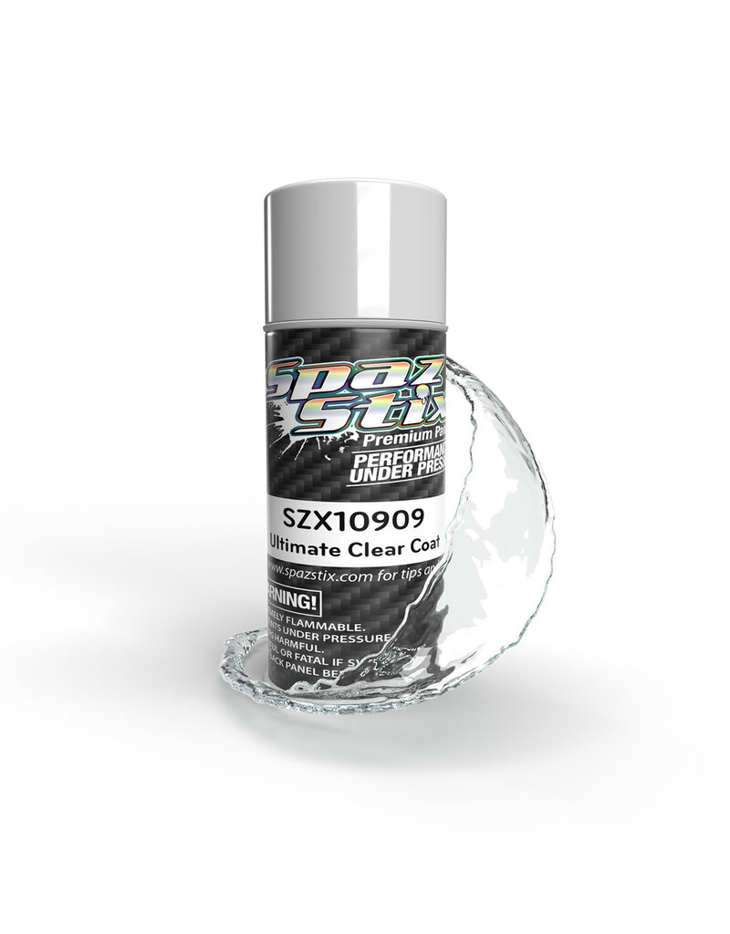 SPAZ STIX SZX10909 ULTIMATE CLEAR COAT FOR MIRROR CHROME AEROSOL PAINT, 3.5OZ CAN