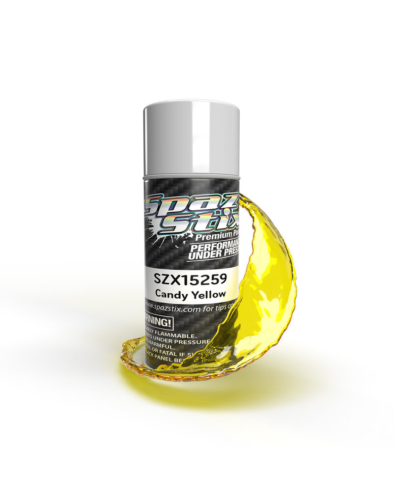 SPAZ STIX SZX15259 CANDY YELLOW AEROSOL PAINT, 3.5OZ CAN