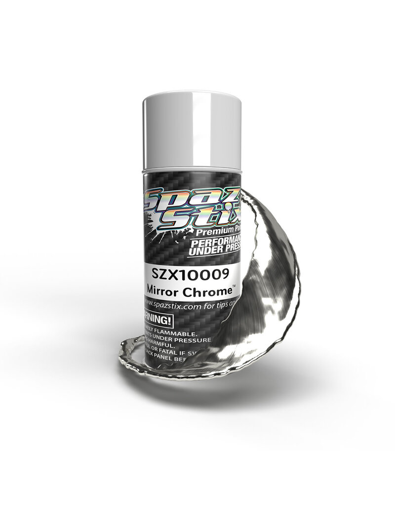 SPAZ STIX SZX10009 MIRROR CHROME AEROSOL PAINT, 3.5OZ CAN