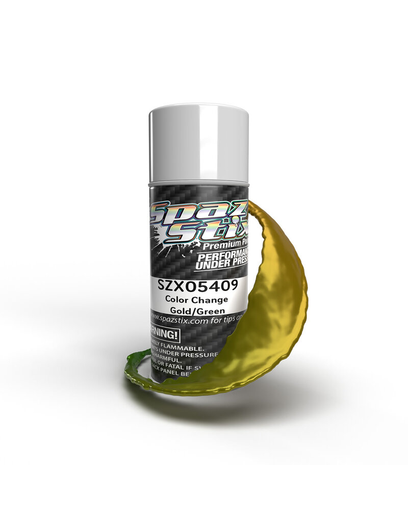 SPAZ STIX SZX05409 COLOR CHANGE GOLD/GREEN AEROSOL PAINT, 3.5OZ CAN