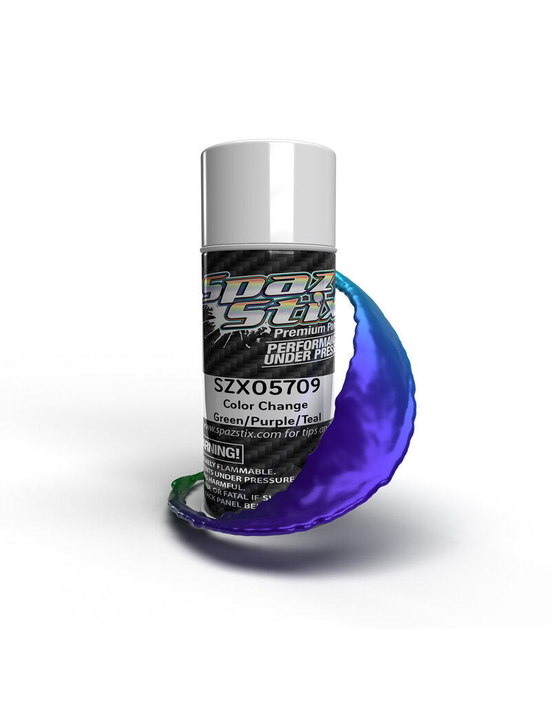 SPAZ STIX SZX05709 COLOR CHANGE GREEN/PURPLE/TEAL AEROSOL PAINT, 3.5OZ CAN