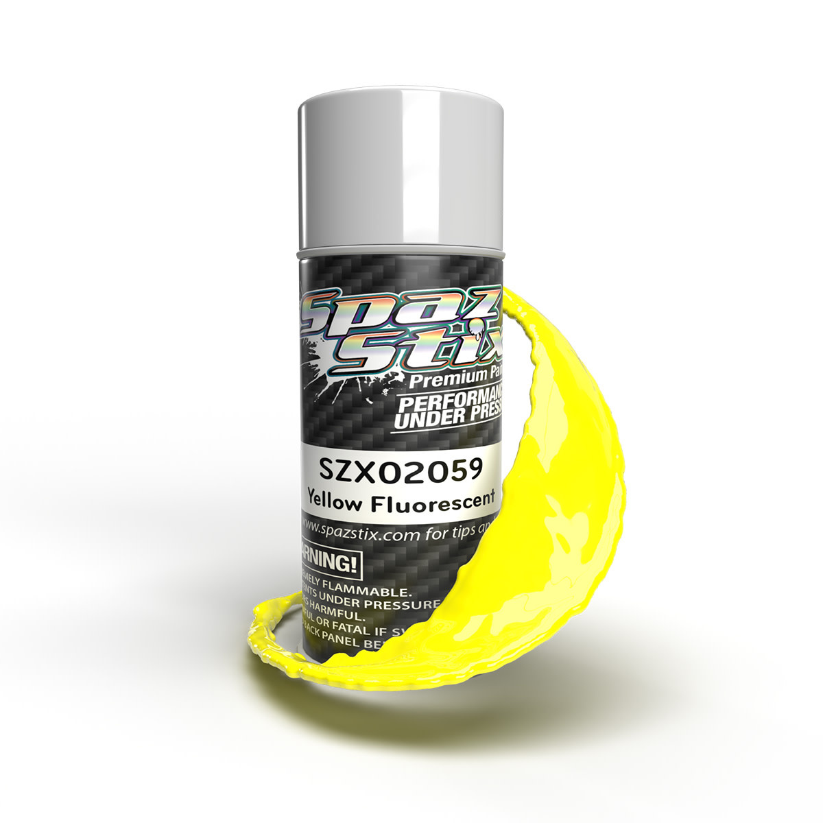 SZX02059 YELLOW FLUORESCENT AEROSOL PAINT, 3.5OZ CAN