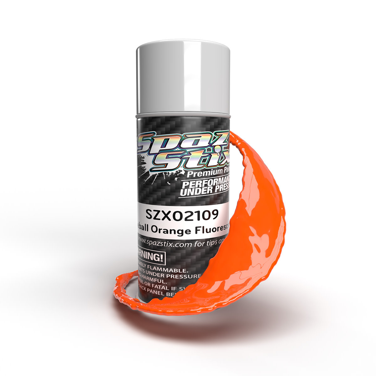 SZX02109 FIREBALL ORANGE FLUORESCENT AEROSOL PAINT, 3.5OZ CAN