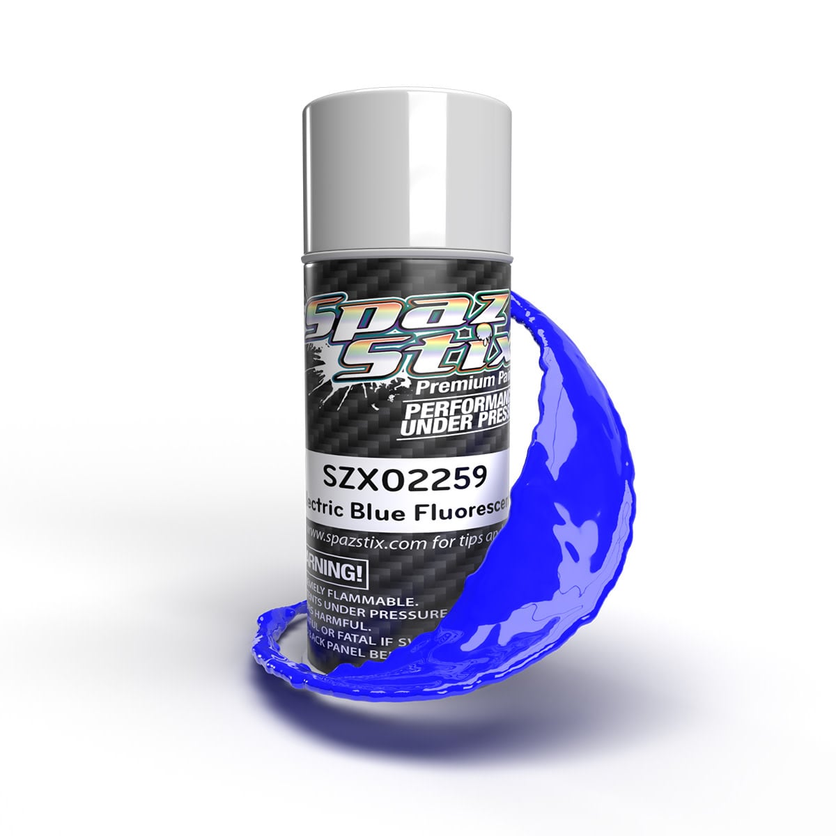 SZX02259 ELECTRIC BLUE FLORESCENT AEROSOL PAINT, 3.5OZ CAN