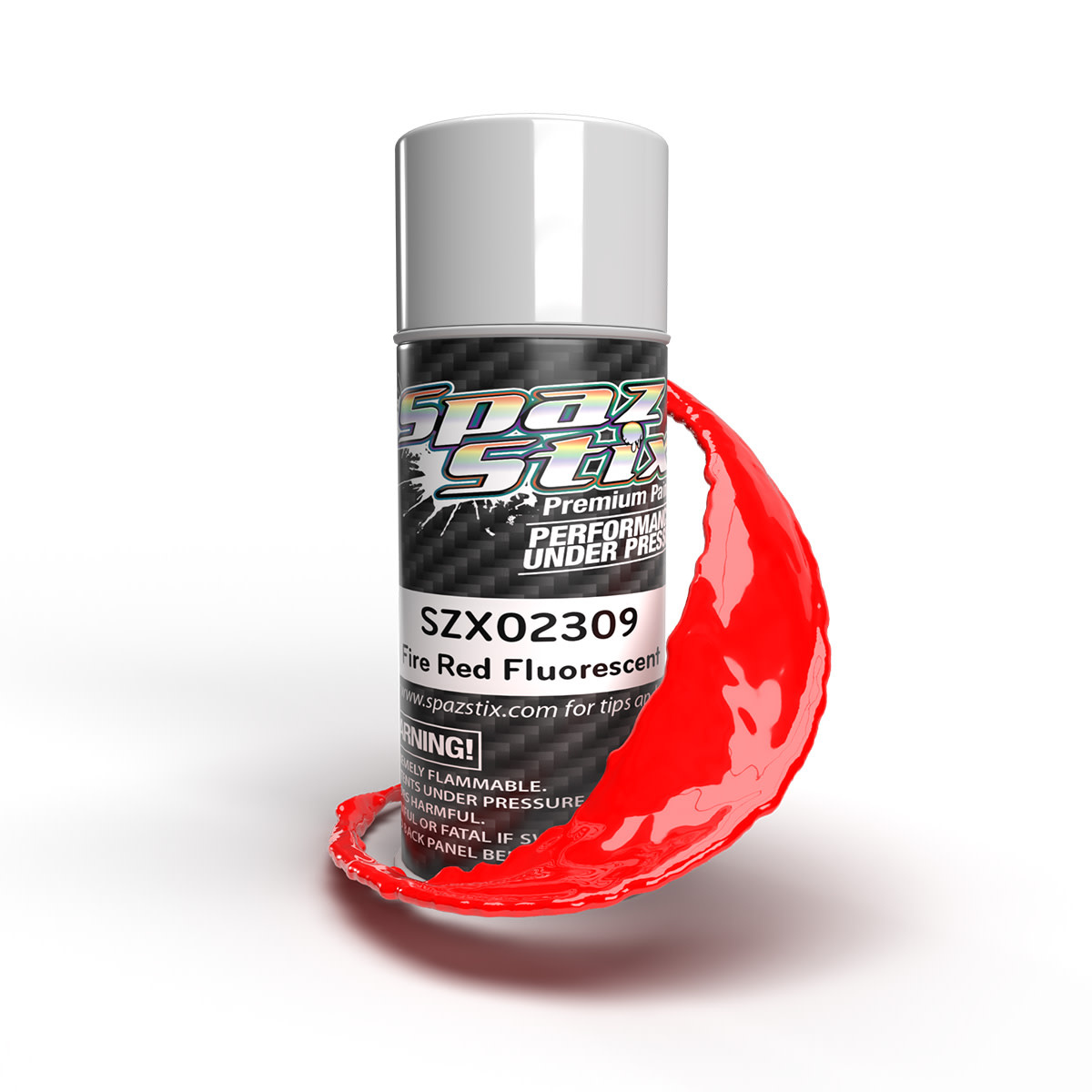 SZX02309 FIRE RED FLUORESCENT AEROSOL PAINT, 3.5OZ CAN