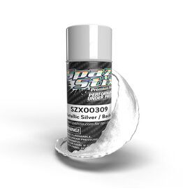 SPAZ STIX SZX00309 METALLIC SILVER/CANDY BACKER AEROSOL PAINT, 3.5OZ CAN