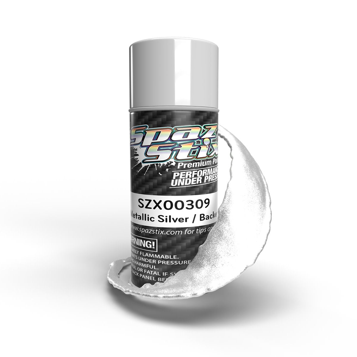 SZX00309 METALLIC SILVER/CANDY BACKER AEROSOL PAINT, 3.5OZ CAN
