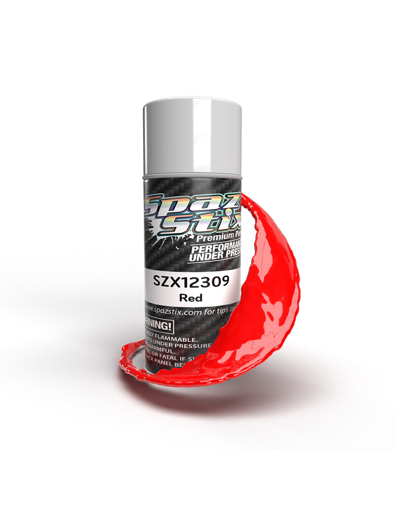 SPAZ STIX SZX12309 SOLID RED AEROSOL PAINT, 3.5OZ CAN