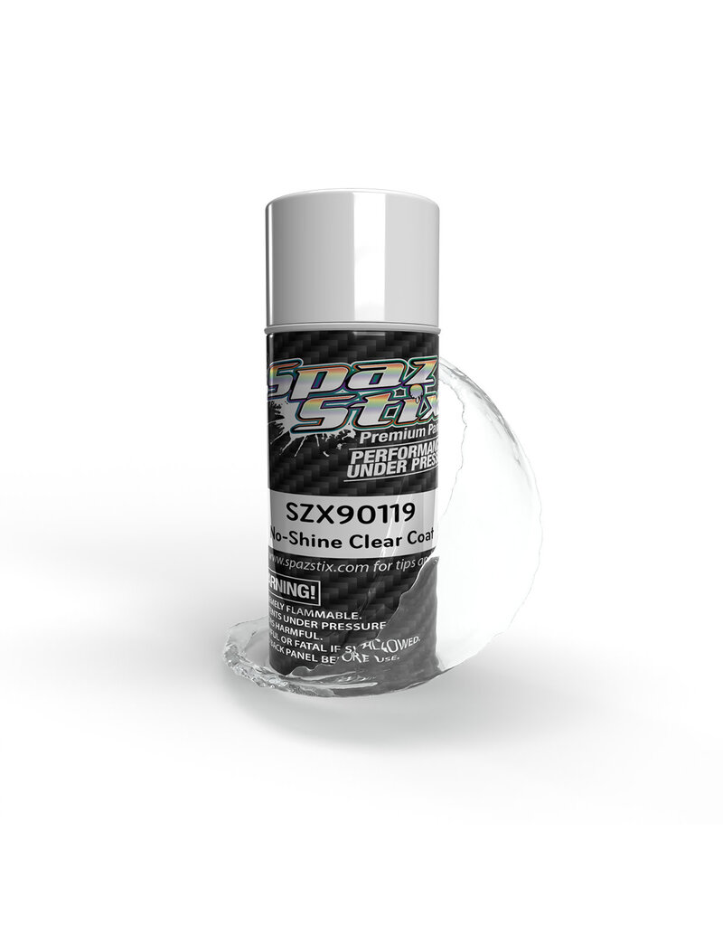 SPAZ STIX SZX90119 NO-SHINE EXT MATTE FINISH CLEAR COAT AEROSOL, 3.5OZ CAN