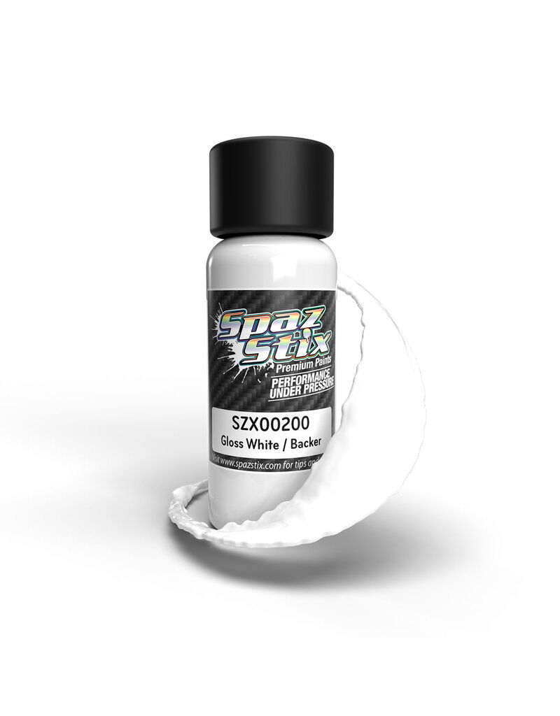 SPAZ STIX SZX00200 SOLID WHITE  BACKER AIRBRUSH PAINT