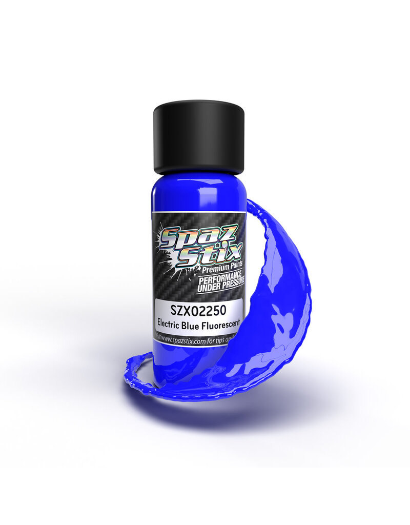 SPAZ STIX SZX02250 FLUORESCENT ELECTRIC BLUE AIRBRUSH PAINT