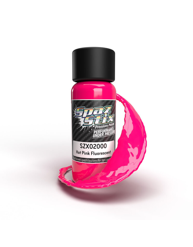 SPAZ STIX SZX02000 FLUORESCENT HOT PINK AIRBRUSH PAINT