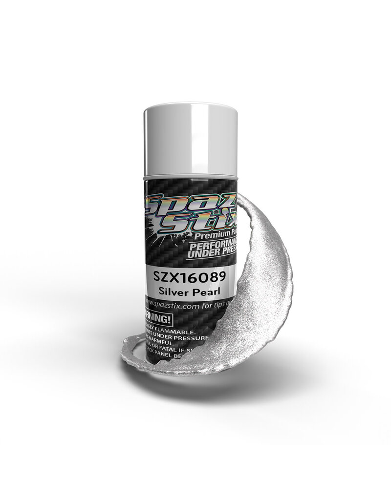 SPAZ STIX SZX16089 SILVER PEARL TRANSLUCENT AEROSOL PAINT