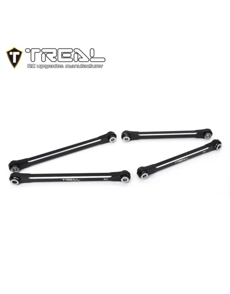 TREAL TRLX003P9OEU1 AXIAL UTB18 ALUMINUM UPPER CHASSIS 4-LINK UPGRADE SET (BLACK)