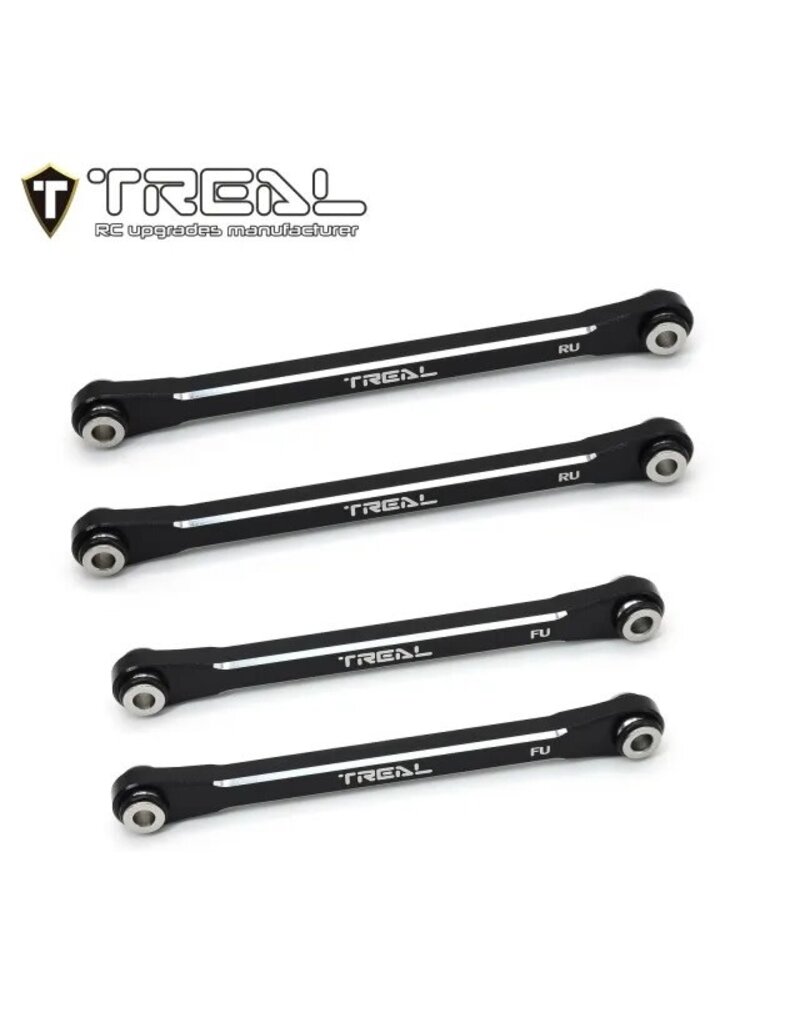 TREAL TRLX003P9OEU1 AXIAL UTB18 ALUMINUM UPPER CHASSIS 4-LINK UPGRADE SET (BLACK)