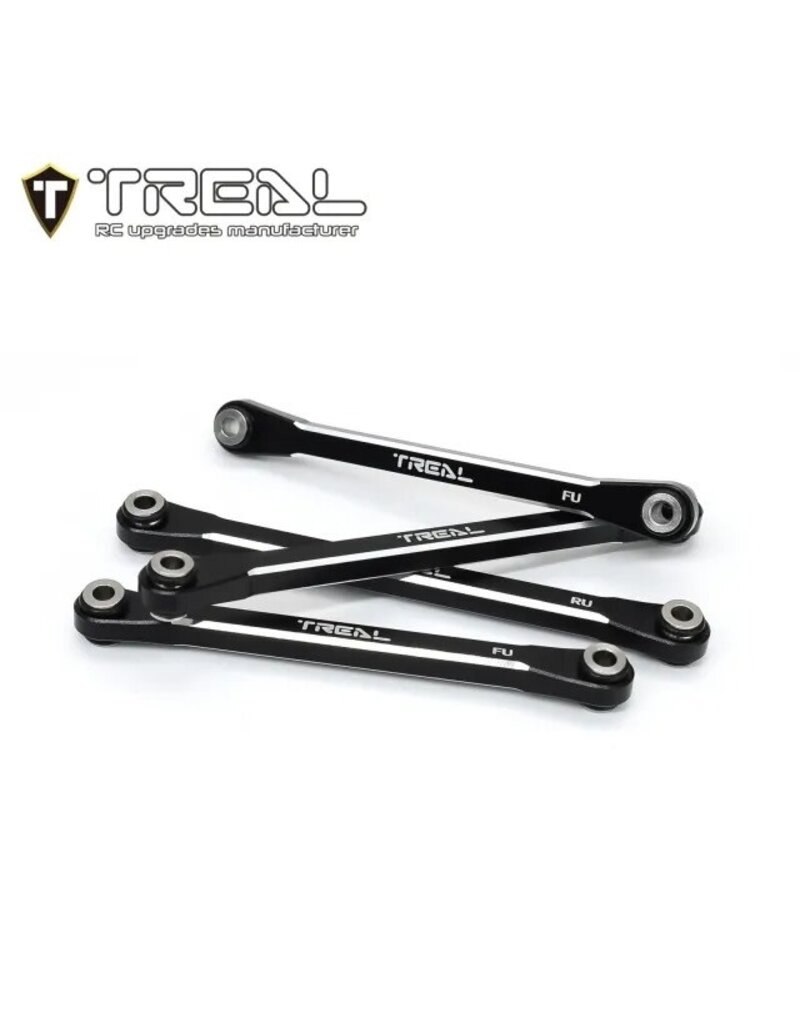 TREAL TRLX003P9OEU1 AXIAL UTB18 ALUMINUM UPPER CHASSIS 4-LINK UPGRADE SET (BLACK)