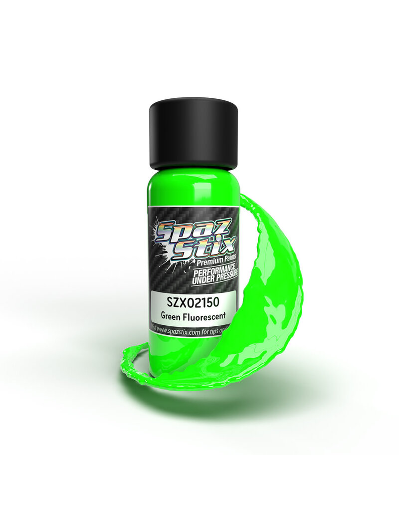 SPAZ STIX SZX02150 GREEN FLUORESCENT AIRBRUSH PAINT 2OZ