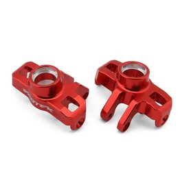 EXOTEK EXO2275 ARRMA TYPHON/GRANITE GROM ALUMINUM HD STEERING KNUCKLES (RED) (2)