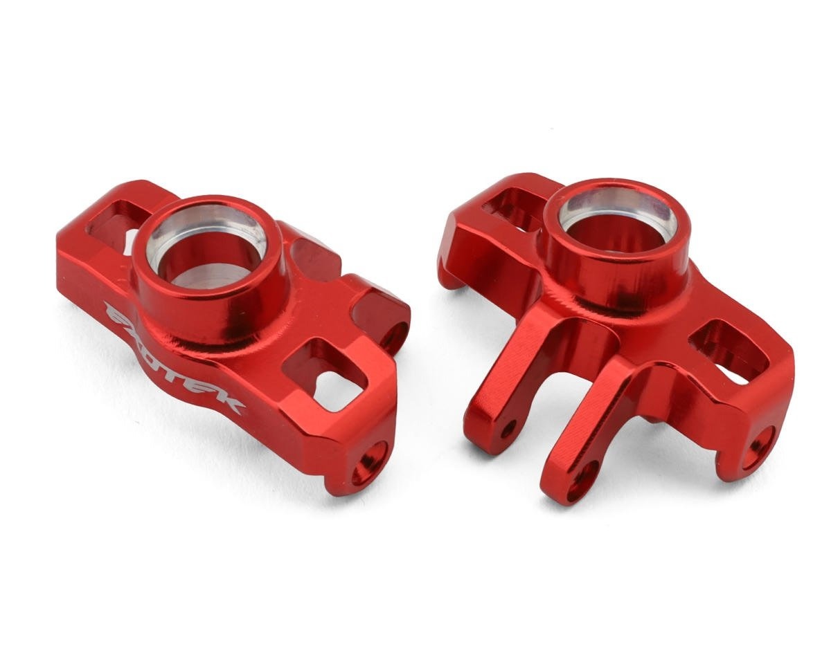 EXO2275 ARRMA TYPHON/GRANITE GROM ALUMINUM HD STEERING KNUCKLES (RED) (2)