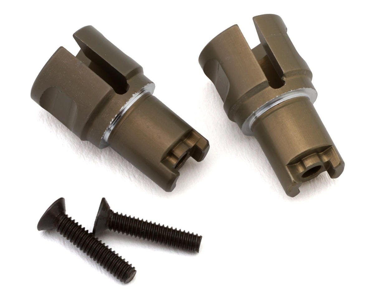 EXO2298 ARRMA GROM/LOSI NASCAR ALUMINUM DIFFERENTIAL OUTDRIVE CUPS (2)