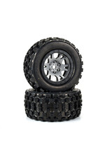 PROLINE RACING PRO1013114 LIMITED EDITION BADLANDS MX43 PRO-LOC F/R MOUNTED 24MM GRAY/BLACK IMPULSE (2) FOR X-MAXX