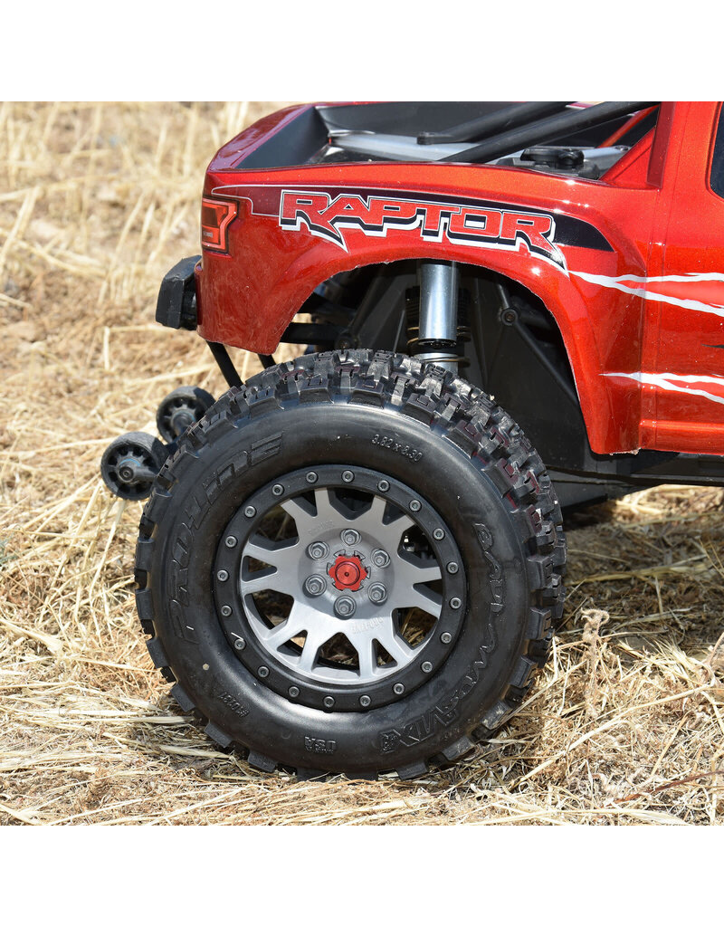 PROLINE RACING PRO1013114 LIMITED EDITION BADLANDS MX43 PRO-LOC F/R MOUNTED 24MM GRAY/BLACK IMPULSE (2) FOR X-MAXX