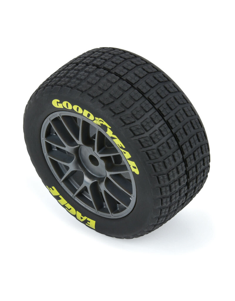 PROLINE RACING PRO1030310 GOODYEAR EAGLE DIRT TIRE F/R MTD GREY FOR LOSI NASCAR RACE CAR (4)