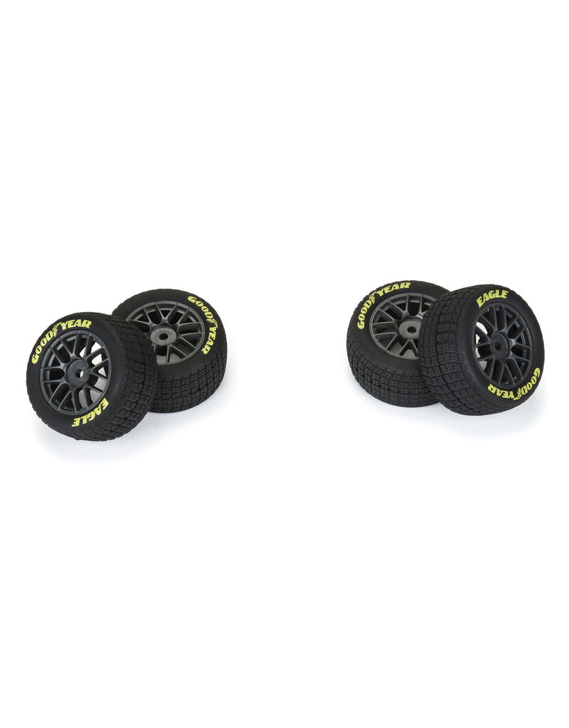 PROLINE RACING PRO1030310 GOODYEAR EAGLE DIRT TIRE F/R MTD GREY FOR LOSI NASCAR RACE CAR (4)